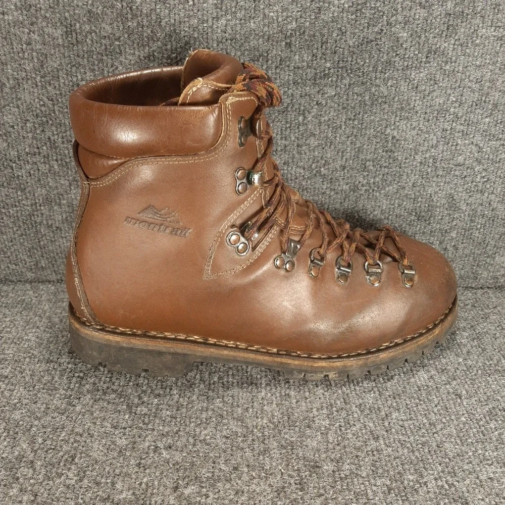 Vtg 1999 Montrail Heavy Leather Hiking Boots Made In Italy Men's 11 Vibram